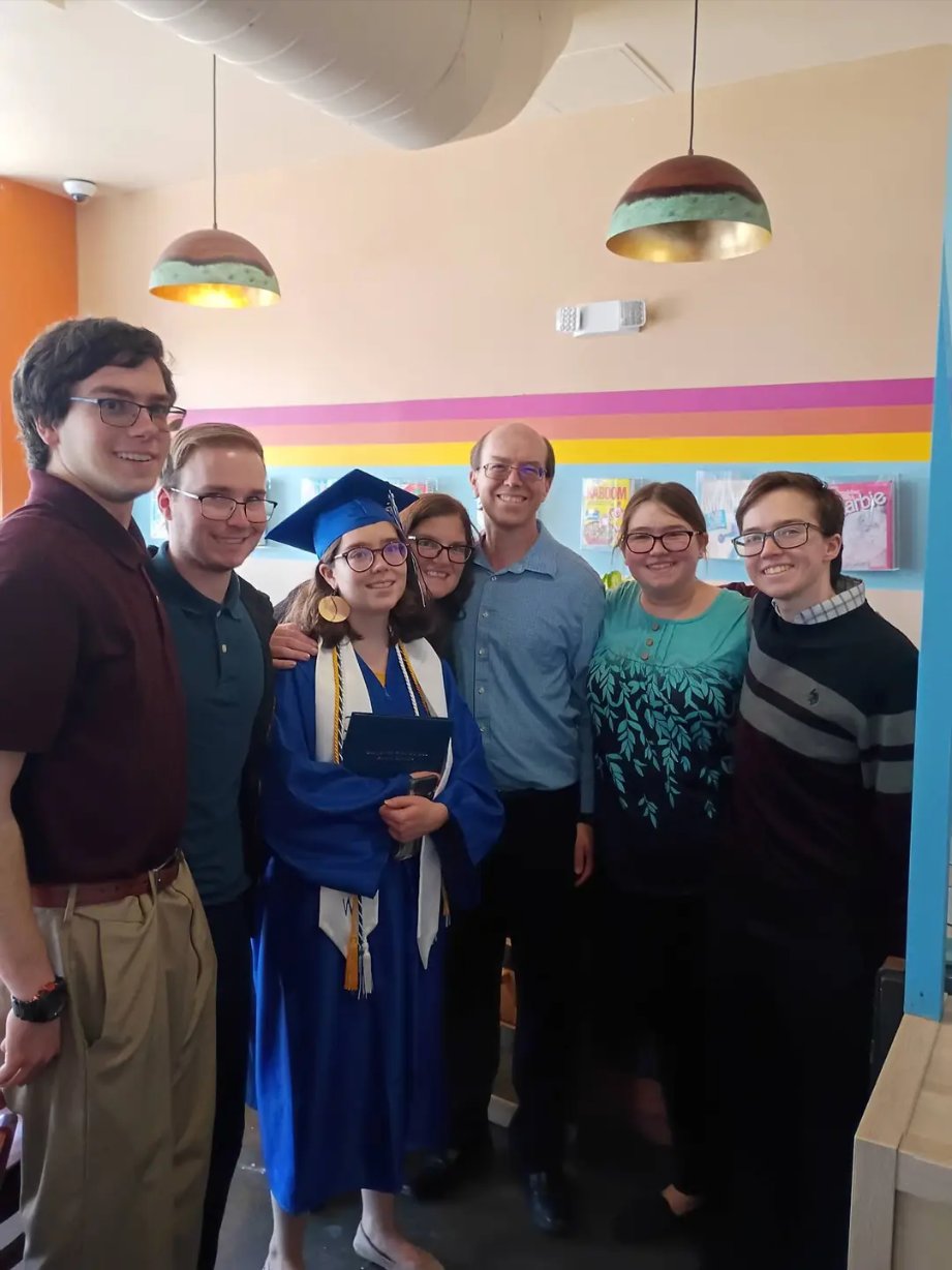 The family at a graduation